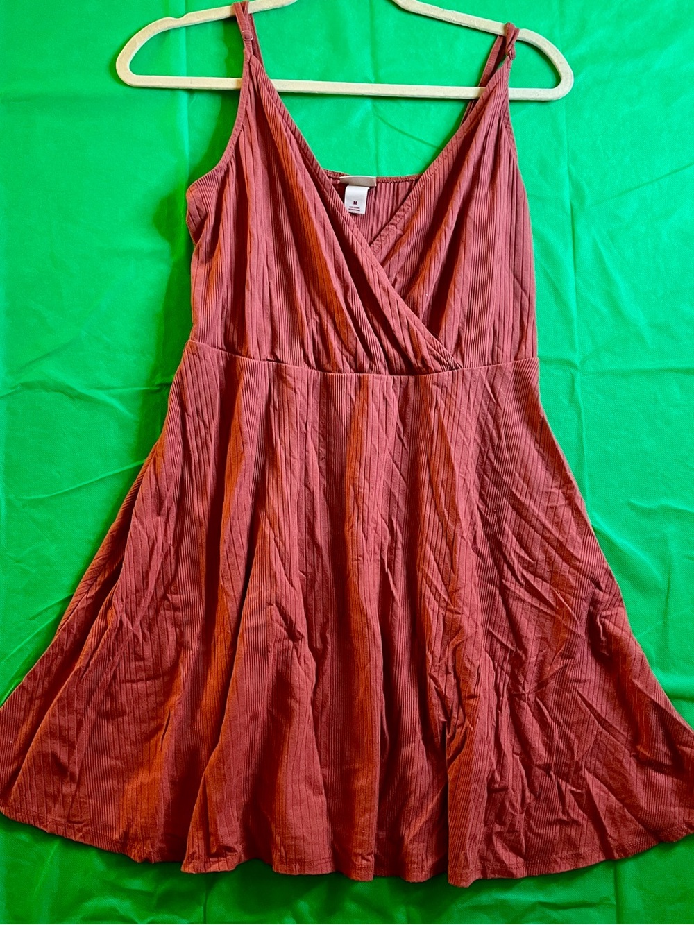Mossimo Supply Co. Rust Red Wrap-Front Midi Dress